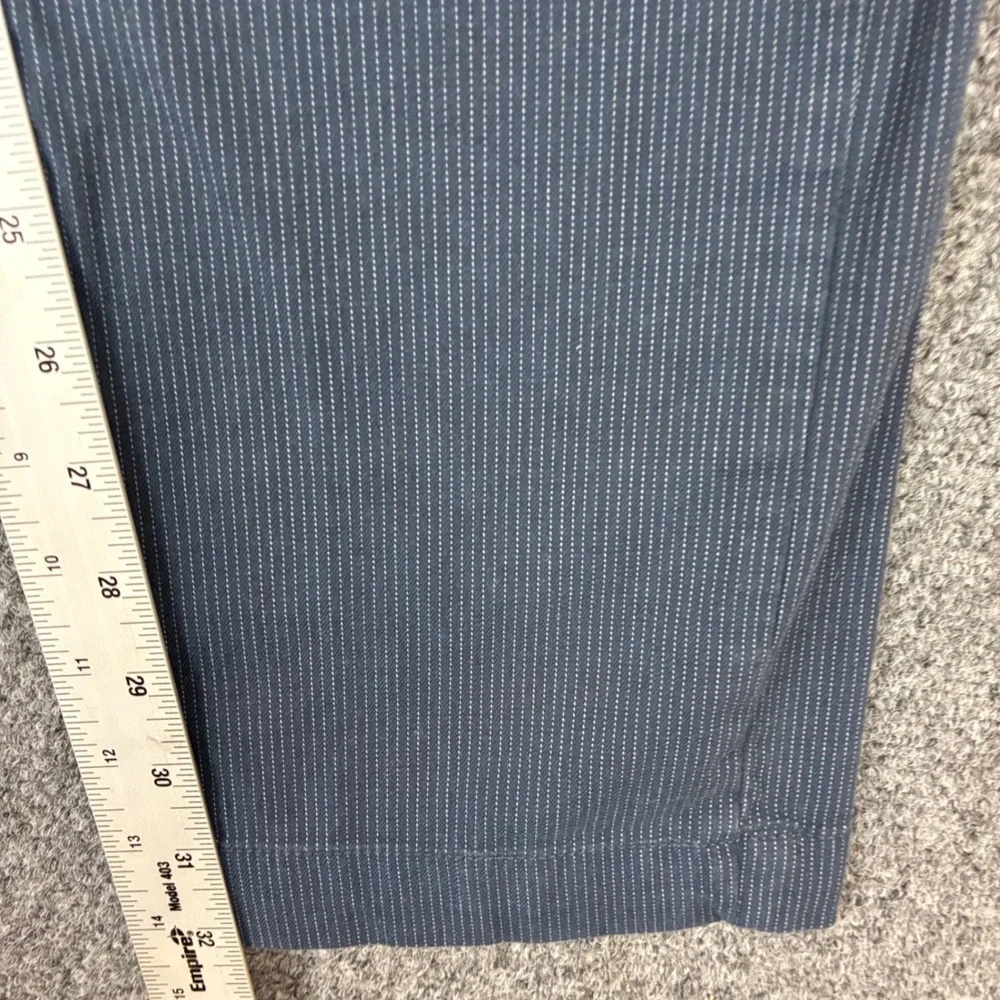 Banana Republic Mens Size 32x34 Slim Fit Chino Pants Blue White Micro Stripe